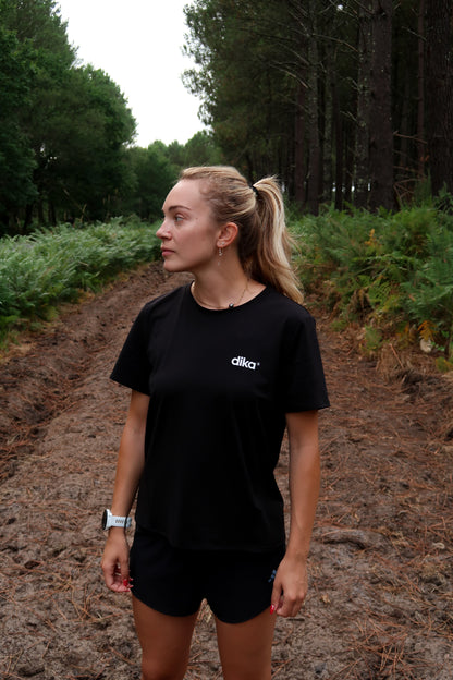 T-shirt Less and More Noir